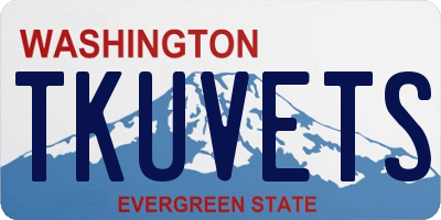 WA license plate TKUVETS