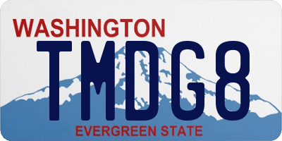 WA license plate TMDG8