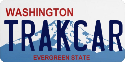 WA license plate TRAKCAR