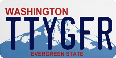 WA license plate TTYGFR