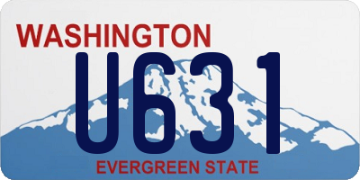 WA license plate U631