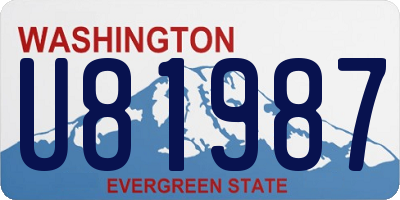 WA license plate U81987