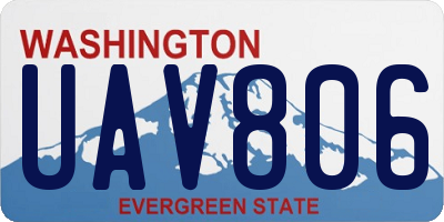 WA license plate UAV806