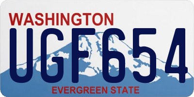 WA license plate UGF654