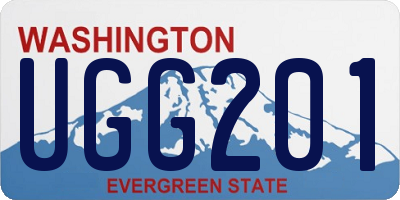 WA license plate UGG201