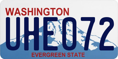 WA license plate UHE072