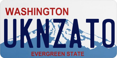 WA license plate UKNZATO