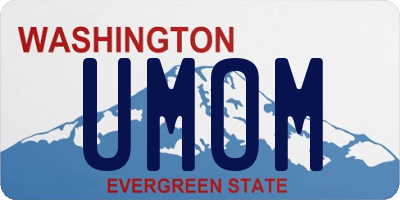 WA license plate UMOM