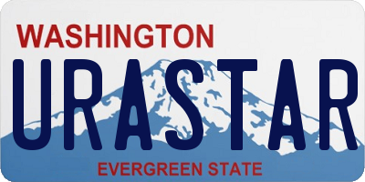 WA license plate URASTAR