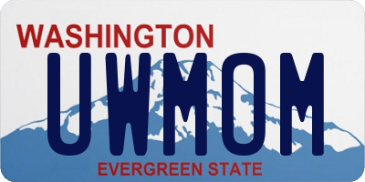 WA license plate UWMOM