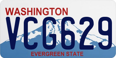 WA license plate VCG629