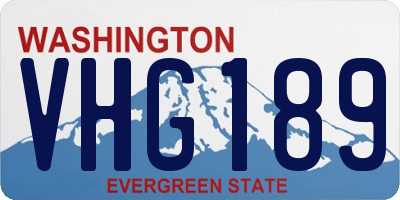 WA license plate VHG189