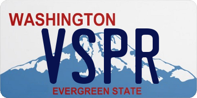 WA license plate VSPR