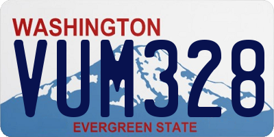 WA license plate VUM328