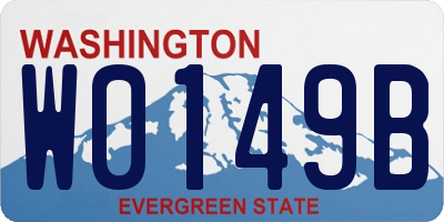 WA license plate W0149B