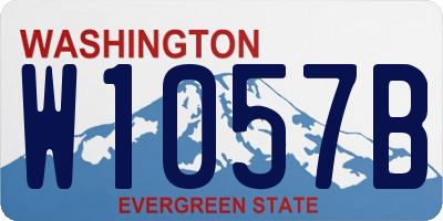 WA license plate W1057B