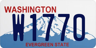 WA license plate W1770