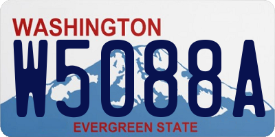 WA license plate W5088A