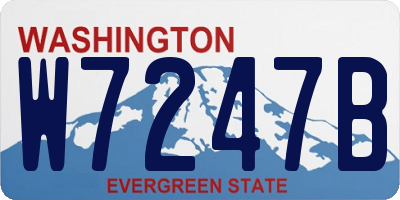 WA license plate W7247B