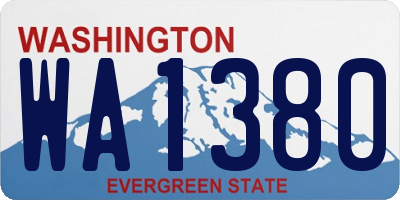 WA license plate WA1380