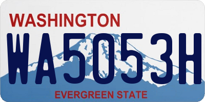 WA license plate WA5053H