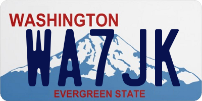 WA license plate WA7JK