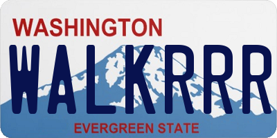 WA license plate WALKRRR
