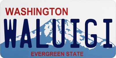 WA license plate WALUIGI