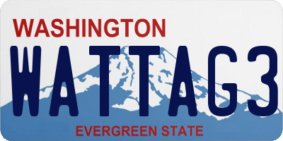 WA license plate WATTAG3