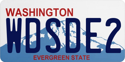 WA license plate WDSDE2