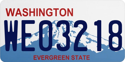 WA license plate WE03218