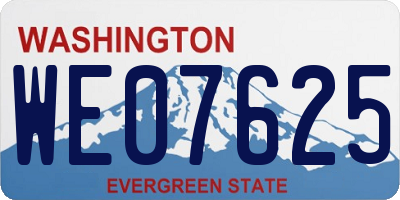 WA license plate WE07625