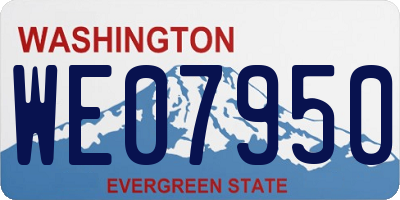 WA license plate WE07950