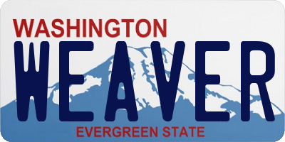 WA license plate WEAVER