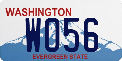 WA license plate WO56