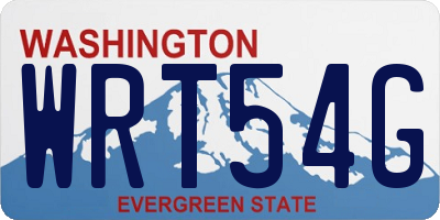 WA license plate WRT54G