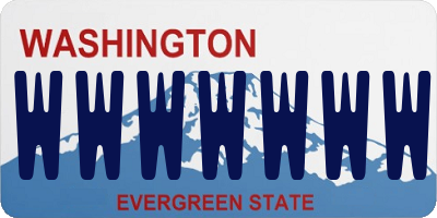 WA license plate WWWWWWW