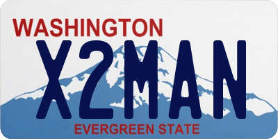 WA license plate X2MAN