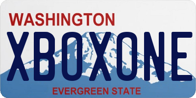 WA license plate XBOXONE