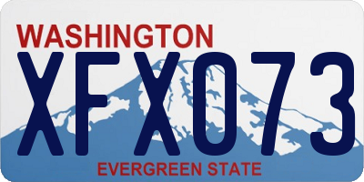 WA license plate XFX073