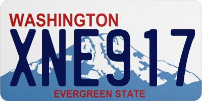 WA license plate XNE917