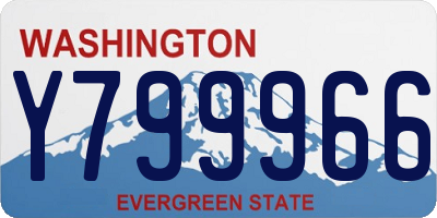 WA license plate Y799966
