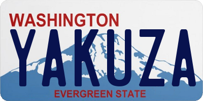 WA license plate YAKUZA