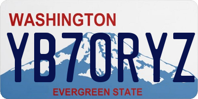 WA license plate YB70RYZ