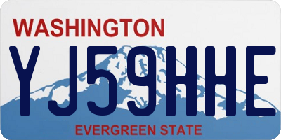 WA license plate YJ59HHE