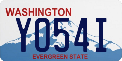 WA license plate YO54I