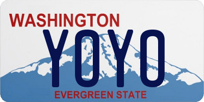 WA license plate YOYO