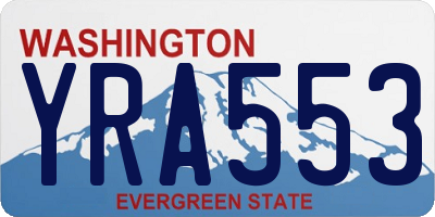 WA license plate YRA553