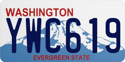 WA license plate YWC619