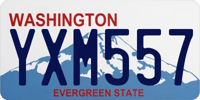 WA license plate YXM557